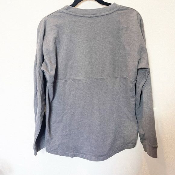 MV Sport Coffee Lead Love Repeat Oversized Sweatshirt Small Gray Cotton Blend - Picture 3 of 7